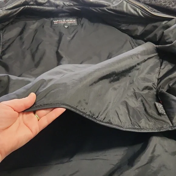 Vtg Wilsons Leather Jacket Womens Full Zip Thinsulate Short Trench Coat … - Picture 10 of 10